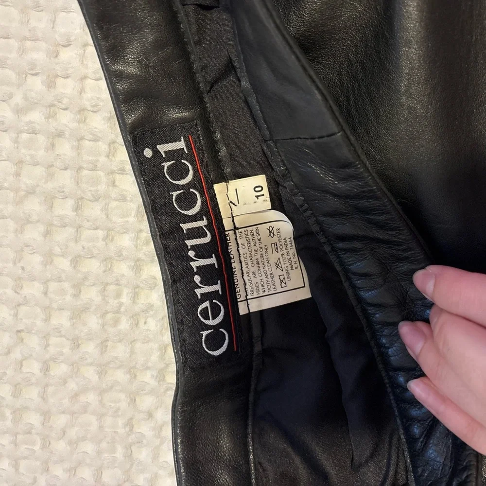 Vintage Cerucci Leather Maxi Skirt - Picture 4 of 7